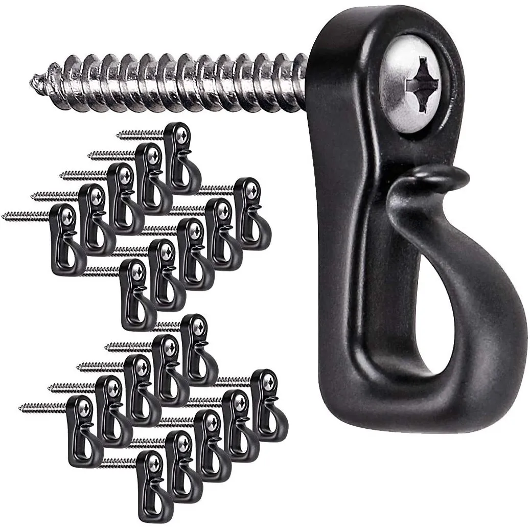 Ex-Factory Price Home New Year Party Lights Widthwise Plastic Open Eye bolt Screw Hooks