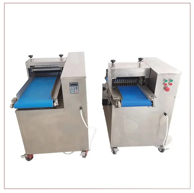 Commercial Electric Fresh Meat Cube Cutter Slicer Meat Cutting Machine Automatic Frozen Meat Slicer Bacon Slicing Machine