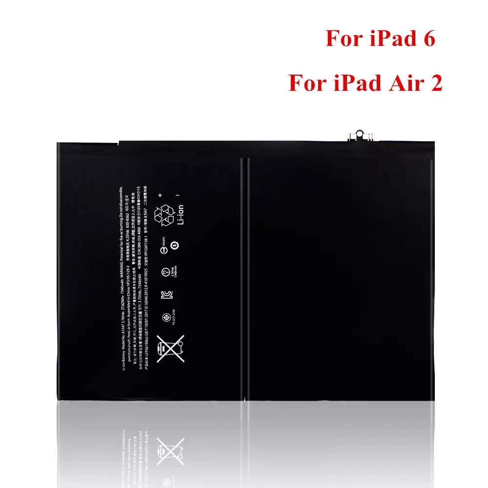 Free tools original tablet battery for ipad mini 1 2 3 4 replacement batteries for 1 2 3 4 5 6 ipad pro 9.7 12.9 inch