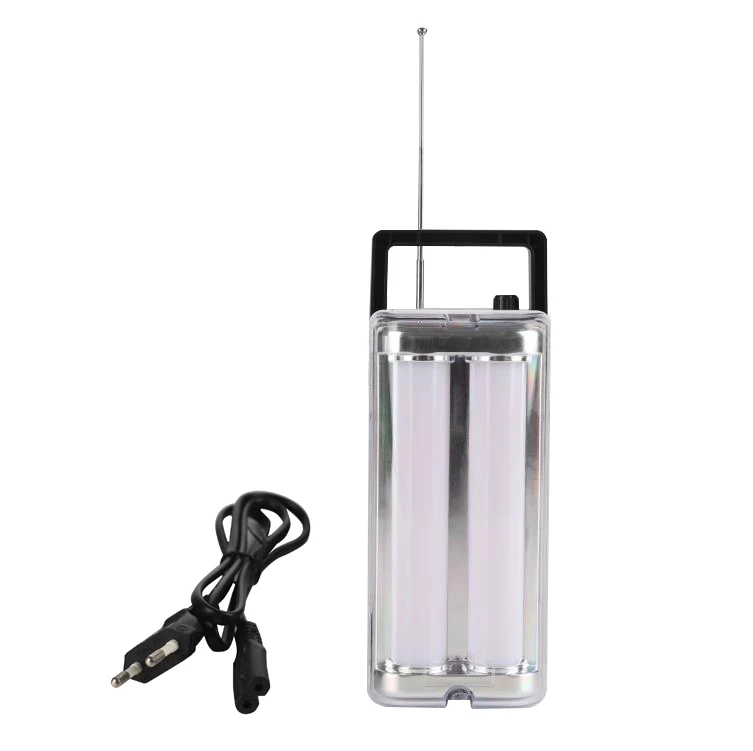 2pcs of LED Tube Rechargeable Emergency Light with FM radio rechargeable lamp with radio
