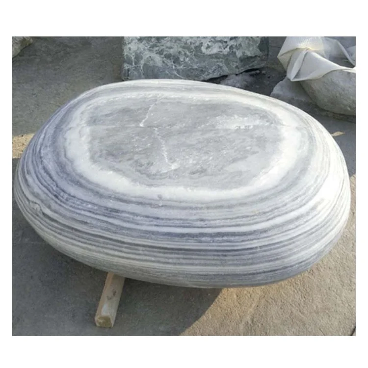 Wholesale Customized Huge Size Natural River Stone Big round Landscape Stone for Outdoor Decorative Use Pebble Stone