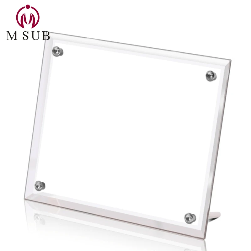 
blanks 28cm glass photo frame bevel edge sublimation printing 