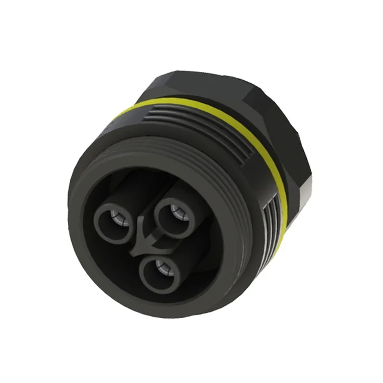 Hot sale factory supplier IP68 3 Pin Waterproof connector with female Panel Mount