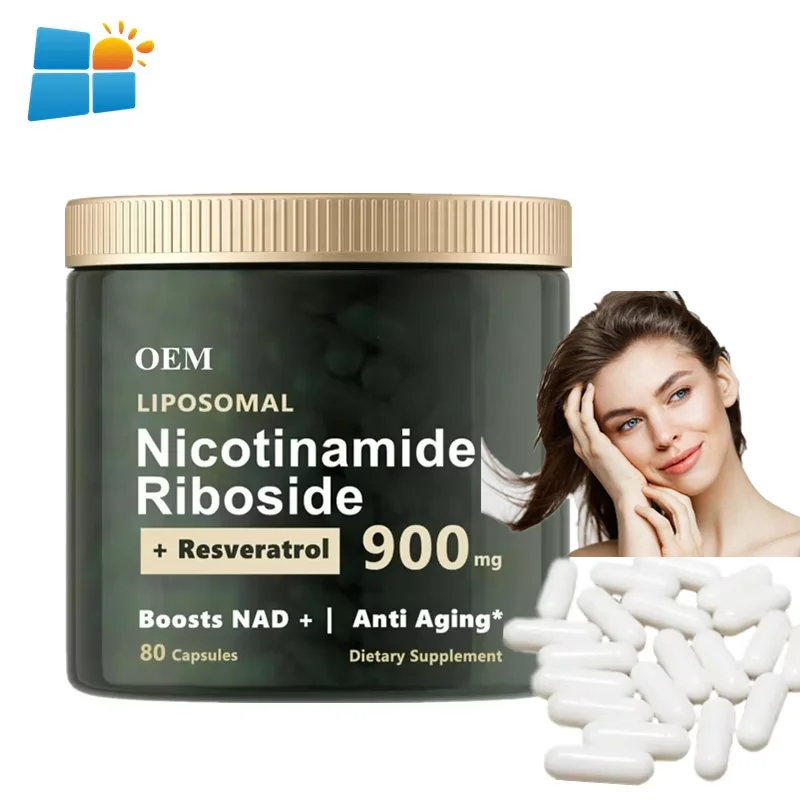 Hot Sale OEM Wholesale Liposomal Nicotinamide Riboside Capsules Resveratrol Quercetin 900mg Capsules NAD NAD+ Capsules