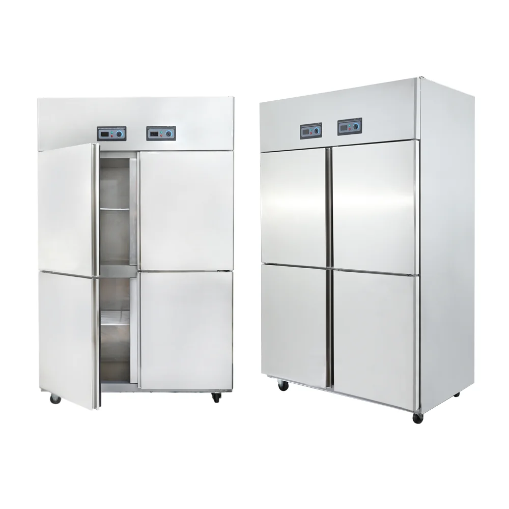 Commercial Direct Cooling System 4 Door Reach-in Restaurant Kitchen Fridge Vertical Refrigerator