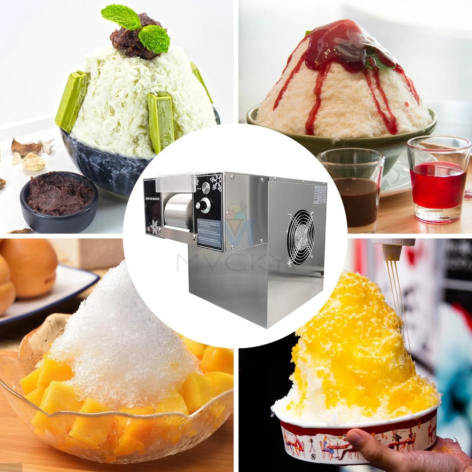 Mvckyi 60KG/24H bingsu machine korea commercial Snowflake Ice Maker Machine/Snow Flake Ice shaving Machine