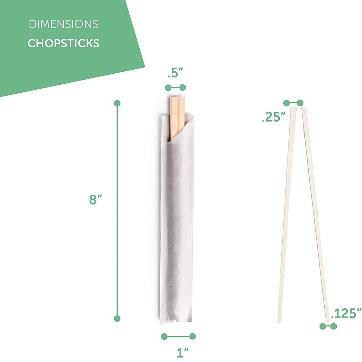 Disposable Bamboo Wooden Cooking Chopsticks Individually Wrapped Connected Chopsticks with Paper Sleeve