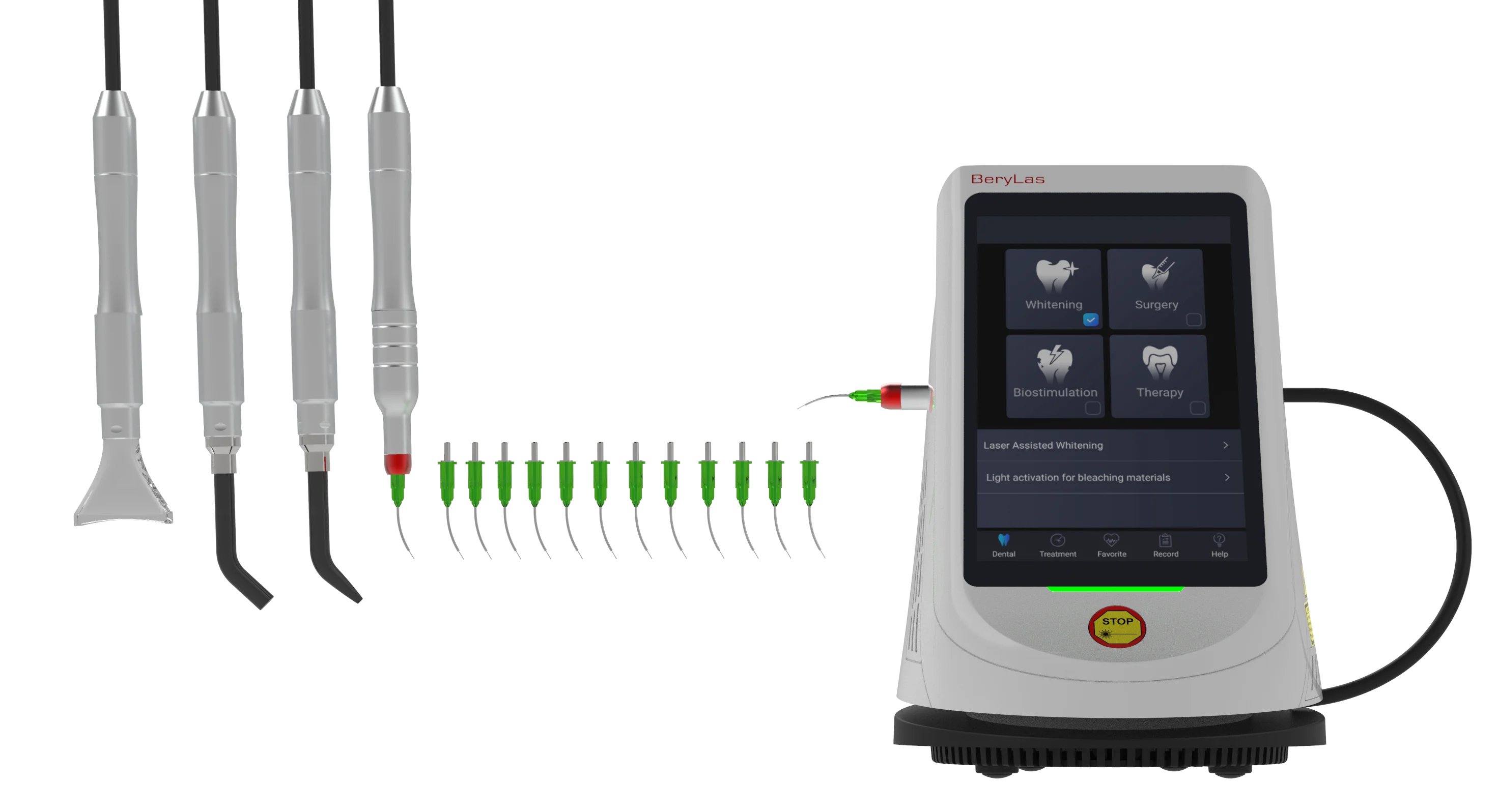 Diode laser dental device with tri-wavelength for dental ulcer PMTC Oral beautification