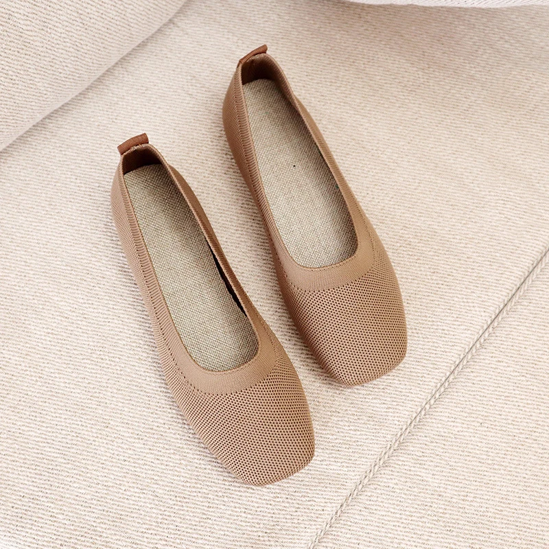 2022 spring new knitted lazy slip-on flat beanie shoes casual shoes