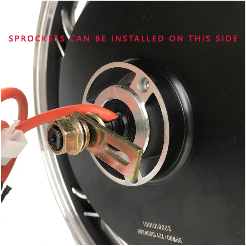 Motorcycle electrical system 17 inch motor controller assembly 60V72V1500W hub motor kit