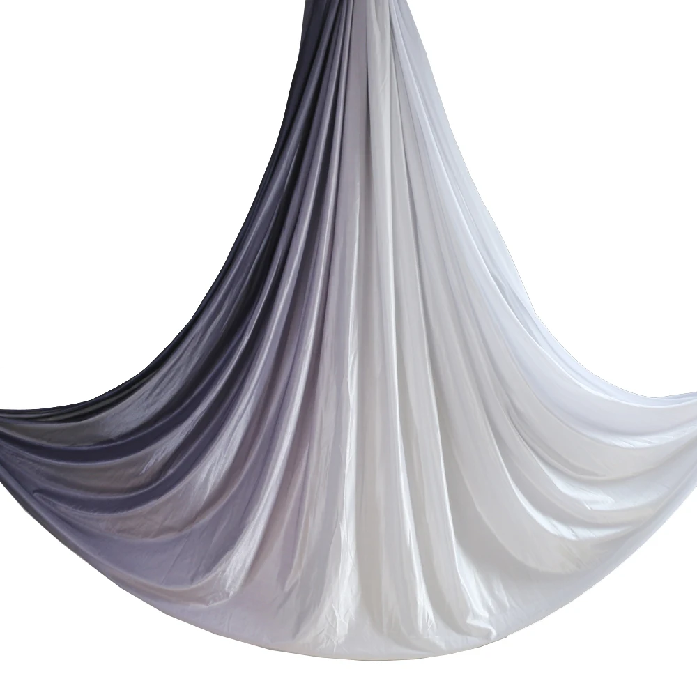 20 kinds Rainbow color 5m High Strength anti-gravity yoga hammock aerial silks yoga swing Premium Aerial Yoga Swings Fabric
