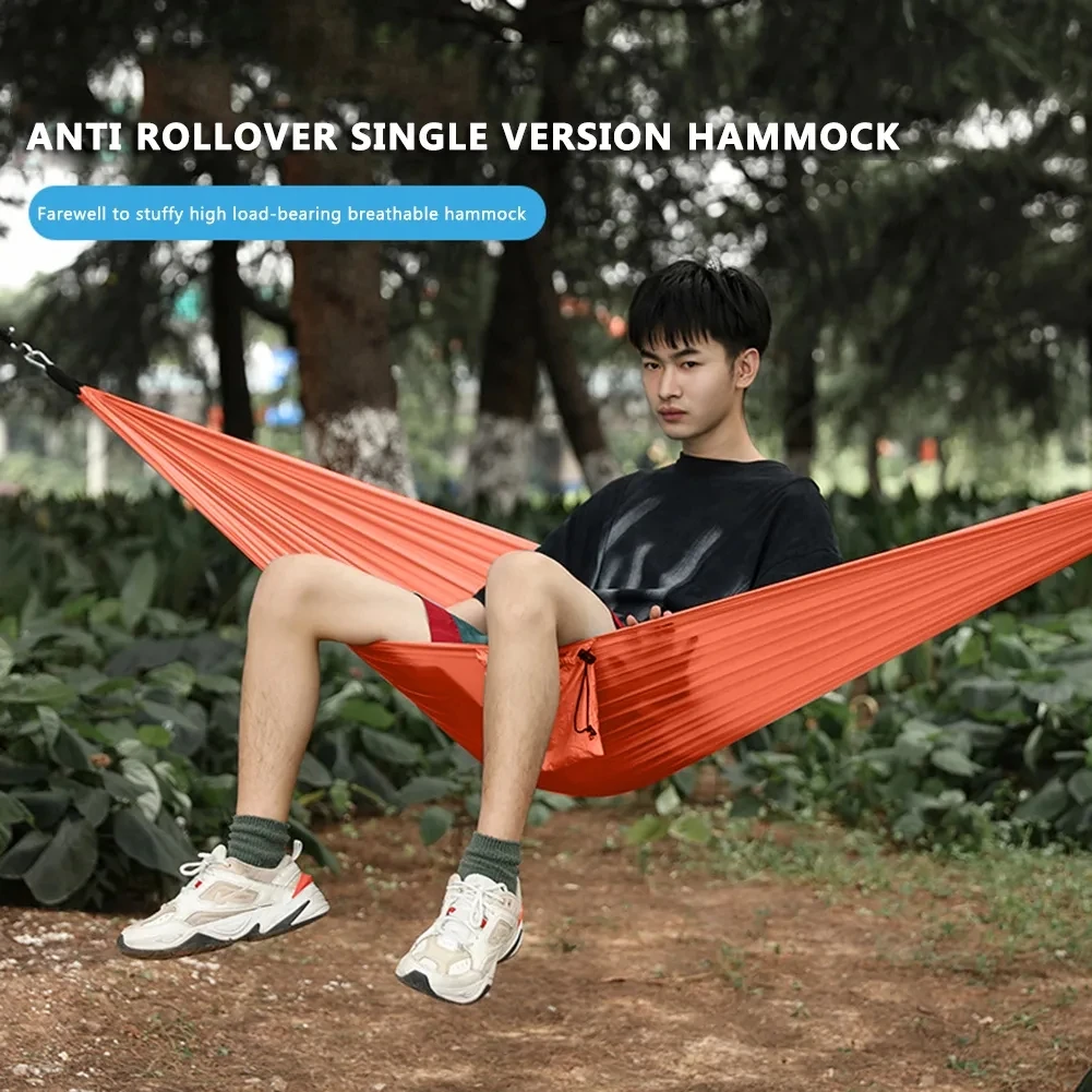 Garden Backyard Furniture Hanging Single Hammock Hangmat Ultralight Outdoor Nylon Hammock Sleep Camping  Swing Tree Bed Chair