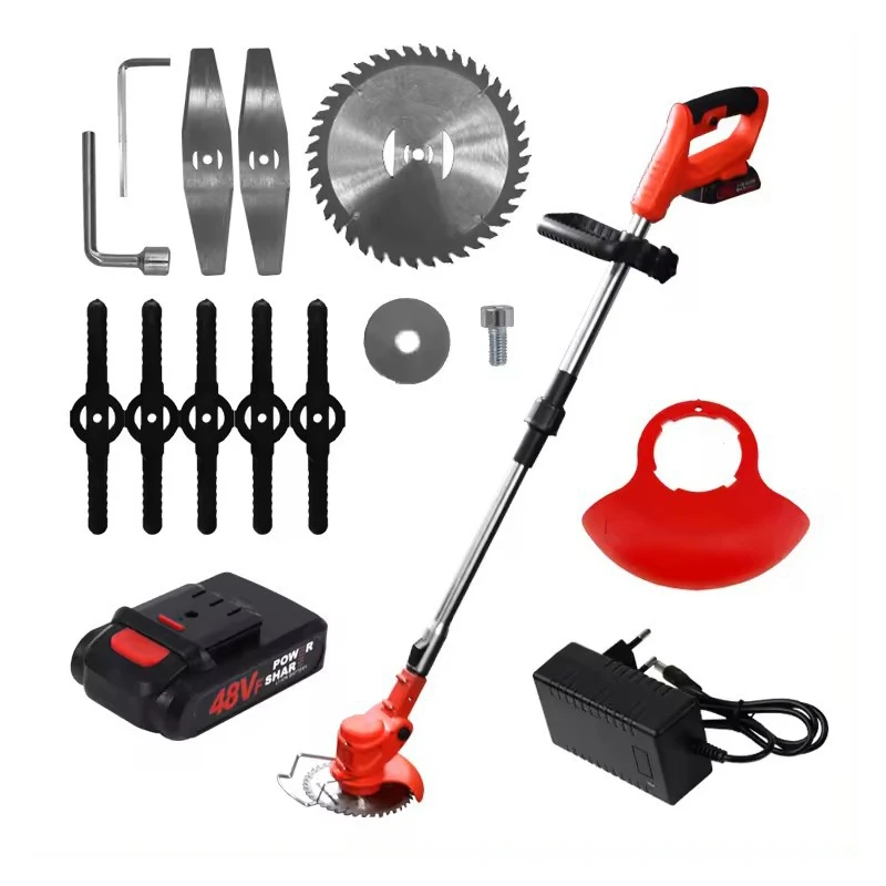 LARIX Electric Wireless Power String Trimmer Handheld Racing Wheels Mini Lawn Mower Home Cordless Power String Lawn Edger