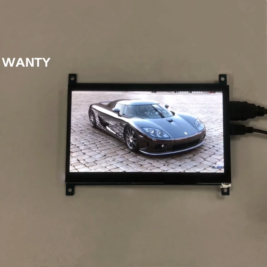 WANTY 7 дюймов 1024x600 TFT ЖК-панель IPS емкостный сенсорный экран USB монитор сердечного ритма Raspberry Pi 3