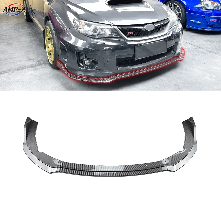 AMP-Z Hot Sale Factory Price High Quality Plastic Material  Front Bumper Lip Splitter For Stabilus STI Subaru WRX STI 2011-2014