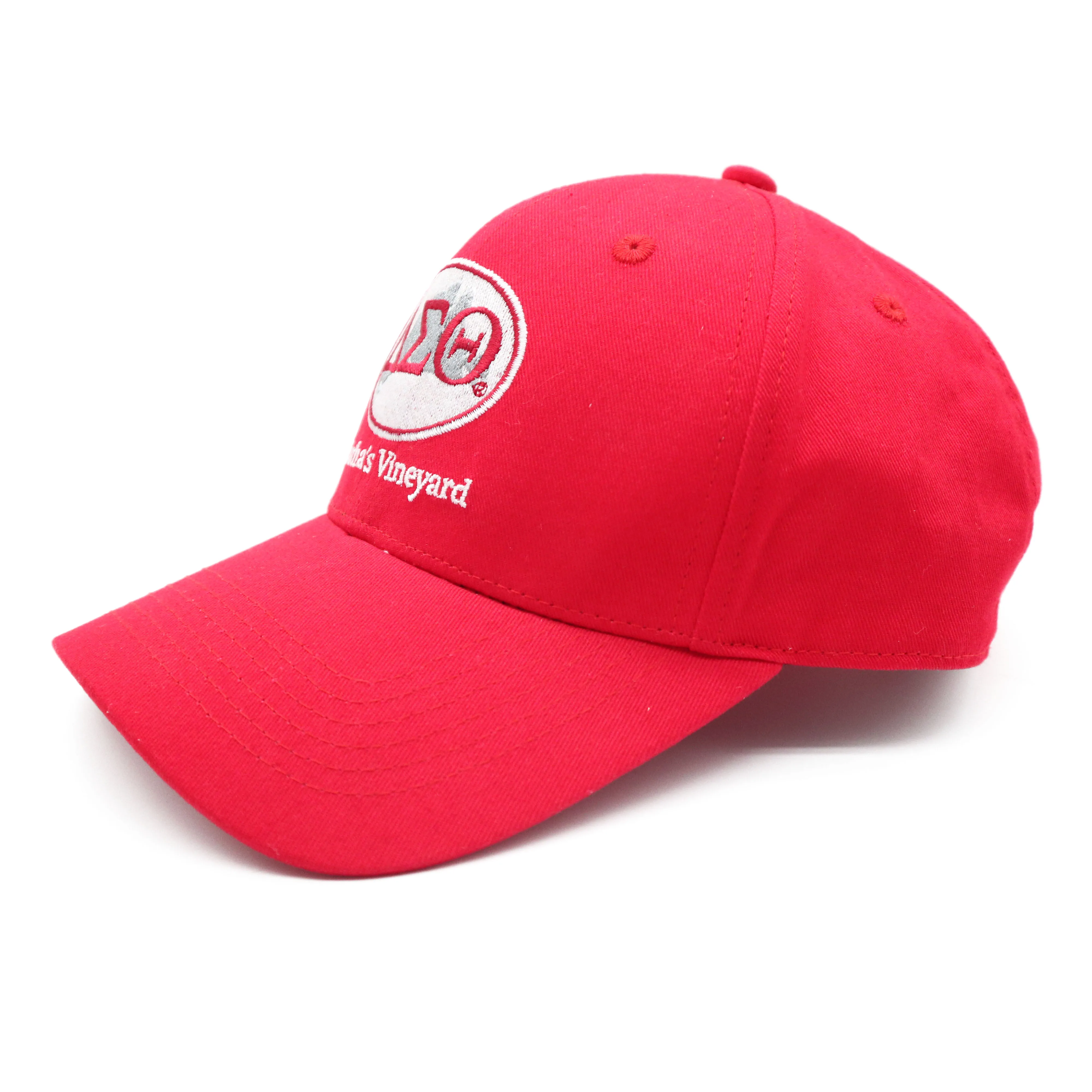 Wholesale Outdoor Sport 6 Panel Custom Embroidered Running Hat Adults Classic Sport Red Baseball Hat Cap For 4 Seasons