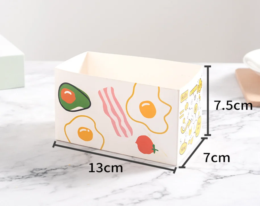 Sandwich Toast Breakfast Box Bento Packing Box with Lid