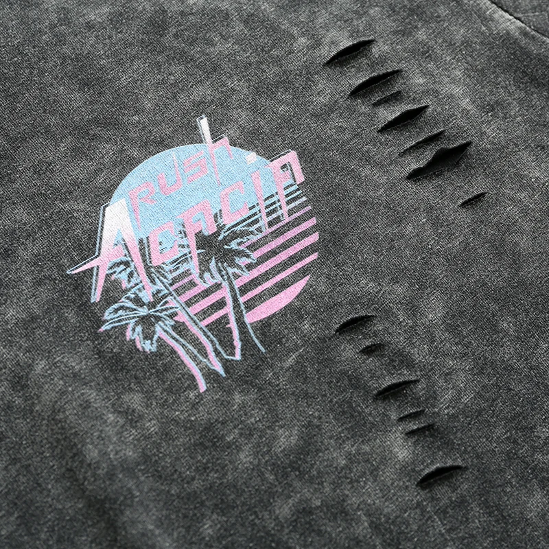 
Custom Tie dye T shirt Wholesale Hip Hop Acid wash Mens t-shirt T shirt 