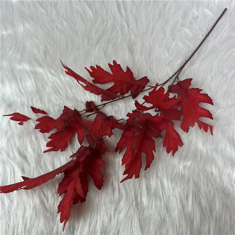 Artificial Decorative Flowers & Plants in Wedding Home Art Featuring Oak Tree Branches Wholesale Cheap 3 Forks Large Oak Leaves