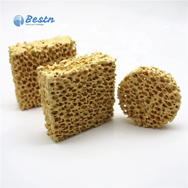 Bulk sic foam ceramic filter Casting Filtration zirconia filter for metal foundry