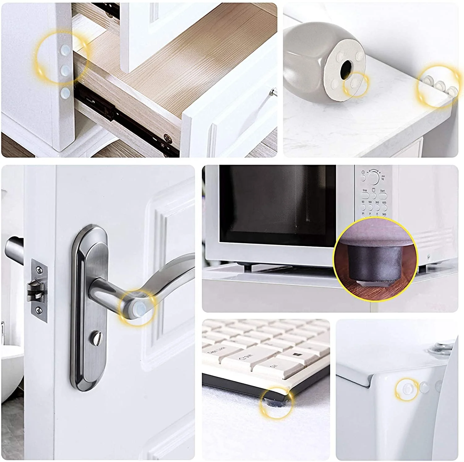 Cylindrical Skid Resistance Silicone Rubber Bumper Pads Wall Shields Bumper
