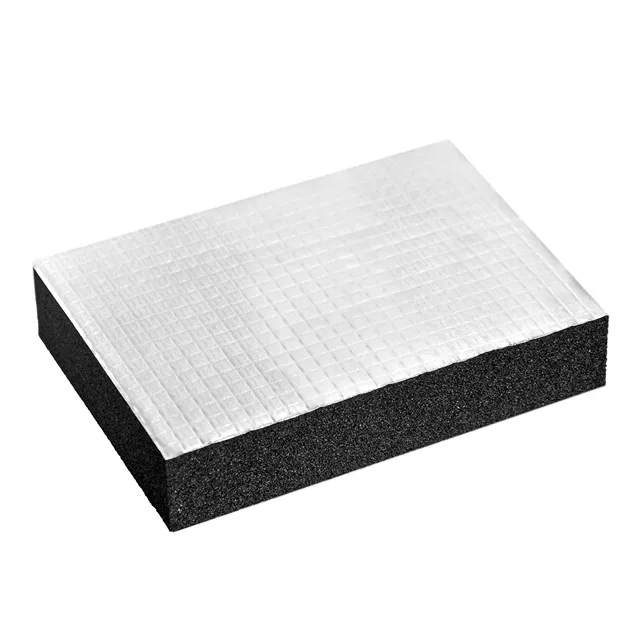 aluminum adhesive backed black rubber nbr foam sheet thermal insulation rolls with aluminium foil