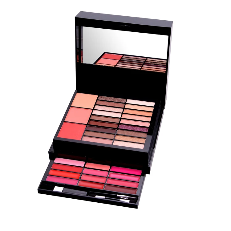 Wholesale Makeup Kit Lipgloss Highlighter Eyeshadow Palette Makeup Brush Set Cosmetics Supplier makeup brush set