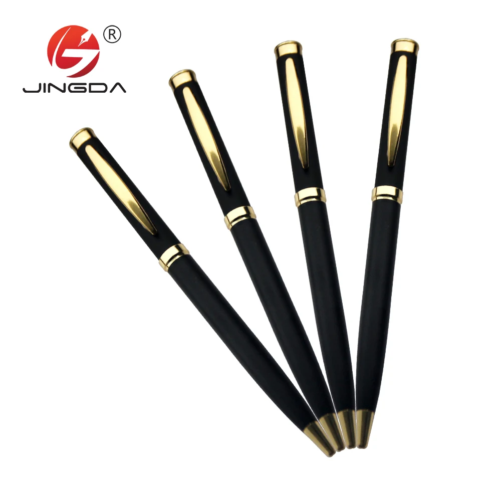 Best purchase gifts slim metal  ball pen for promotion Black matte color cross ballpoint pen