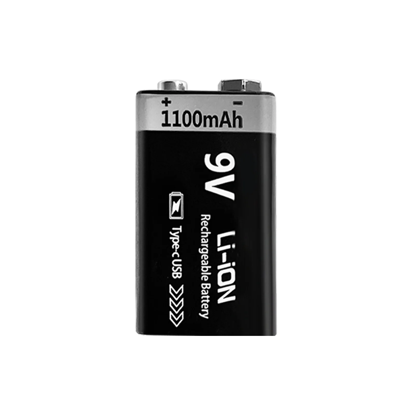 Large capacity spare battery 9V battery 1100mWh Support tpye-c USB rechargeable lithium ion batteries