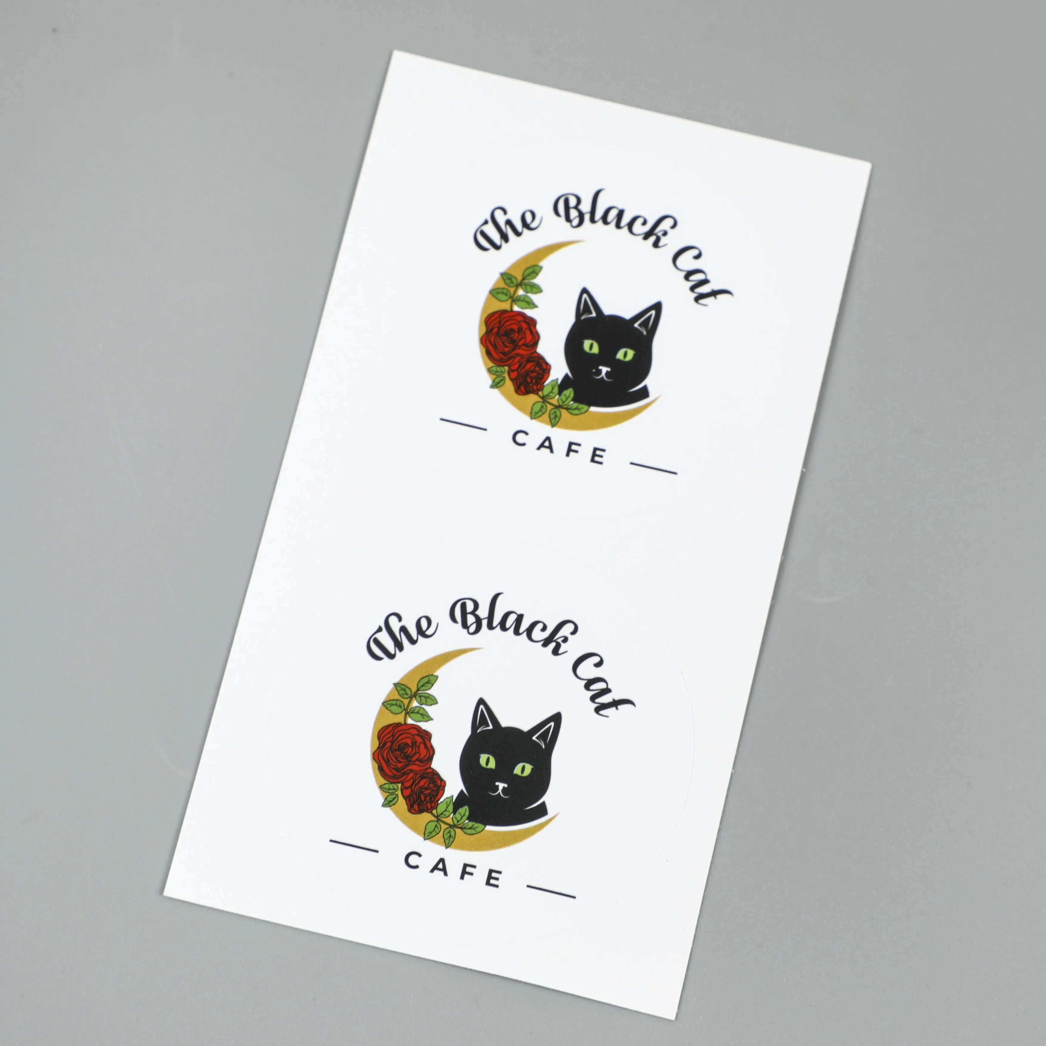 cat dog plastic waterproof die cut cute cartoon decorative custom transparent pet sticker