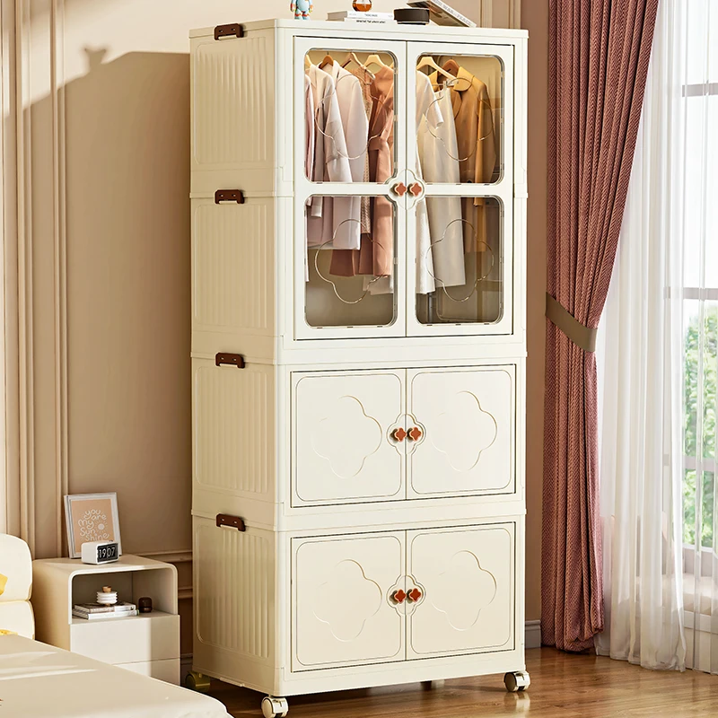 8090-1 Hot selling children toys plastic storage foldable wardrobe