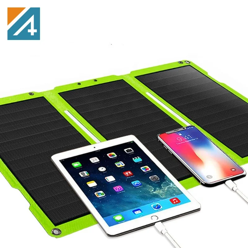 Портативное зарядное устройство с солнечной панелью 2 USB-порта