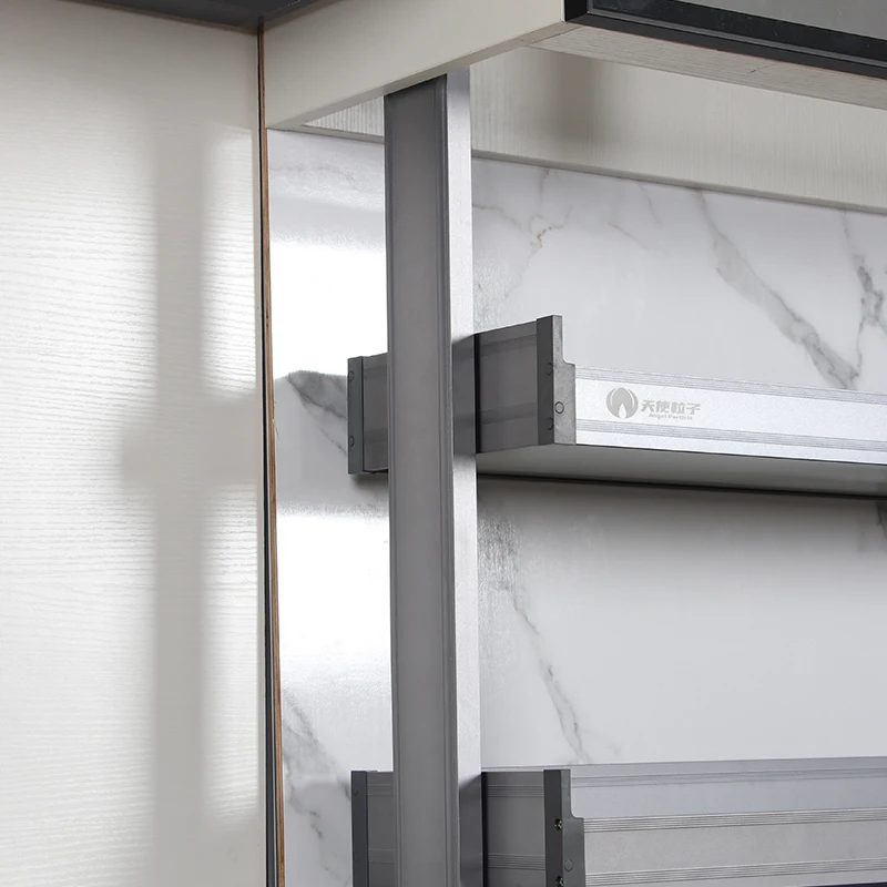 Angel Particle Wholesale Home Kitchen Living Room Electric Lift Storage Basket Closet Accessories Pull Down Wall Cabinet Basket