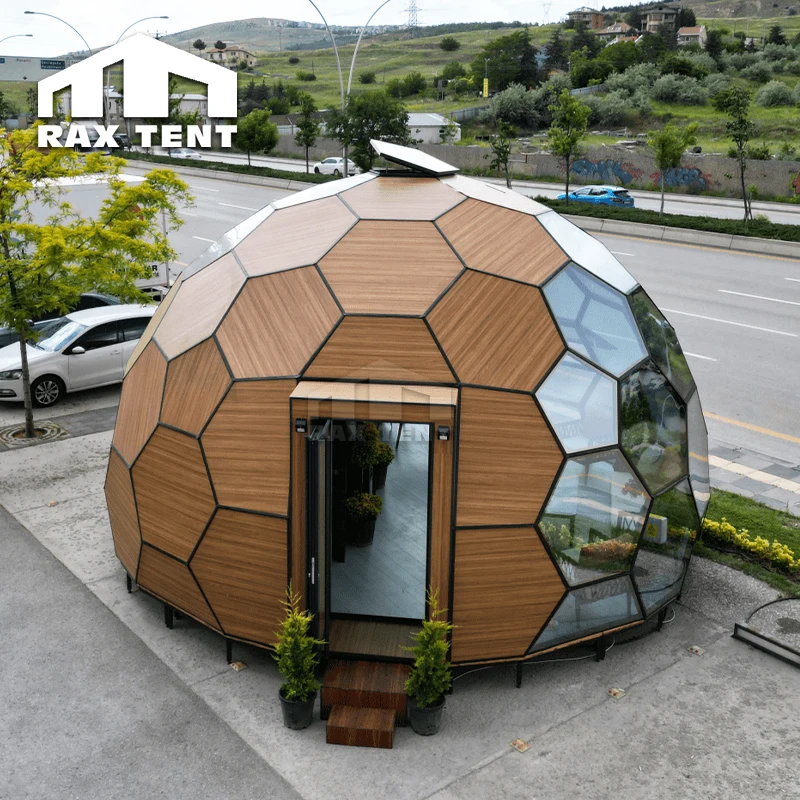 New Wooden Honeycomb Glass Dome House Tent for Glamping Luxury Hotel Tent