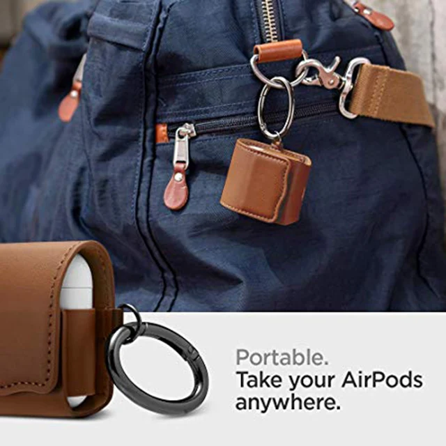 
Retro portable magnetic closure premium leather protective case for airpods pro 