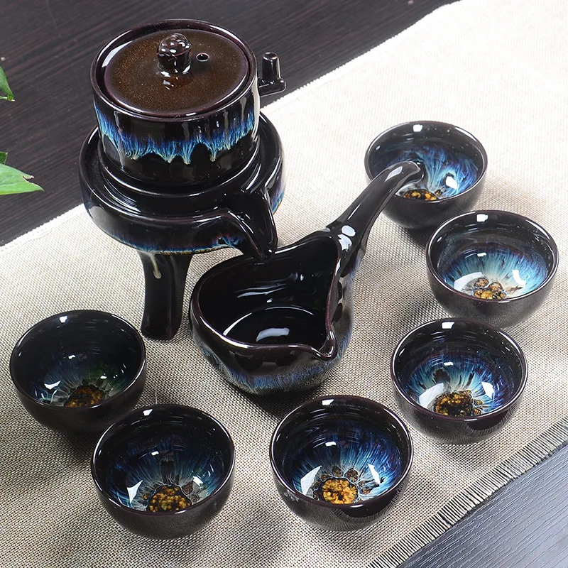 Antique design Automatic tea set Ceramic kungfu tea set Gift tea set