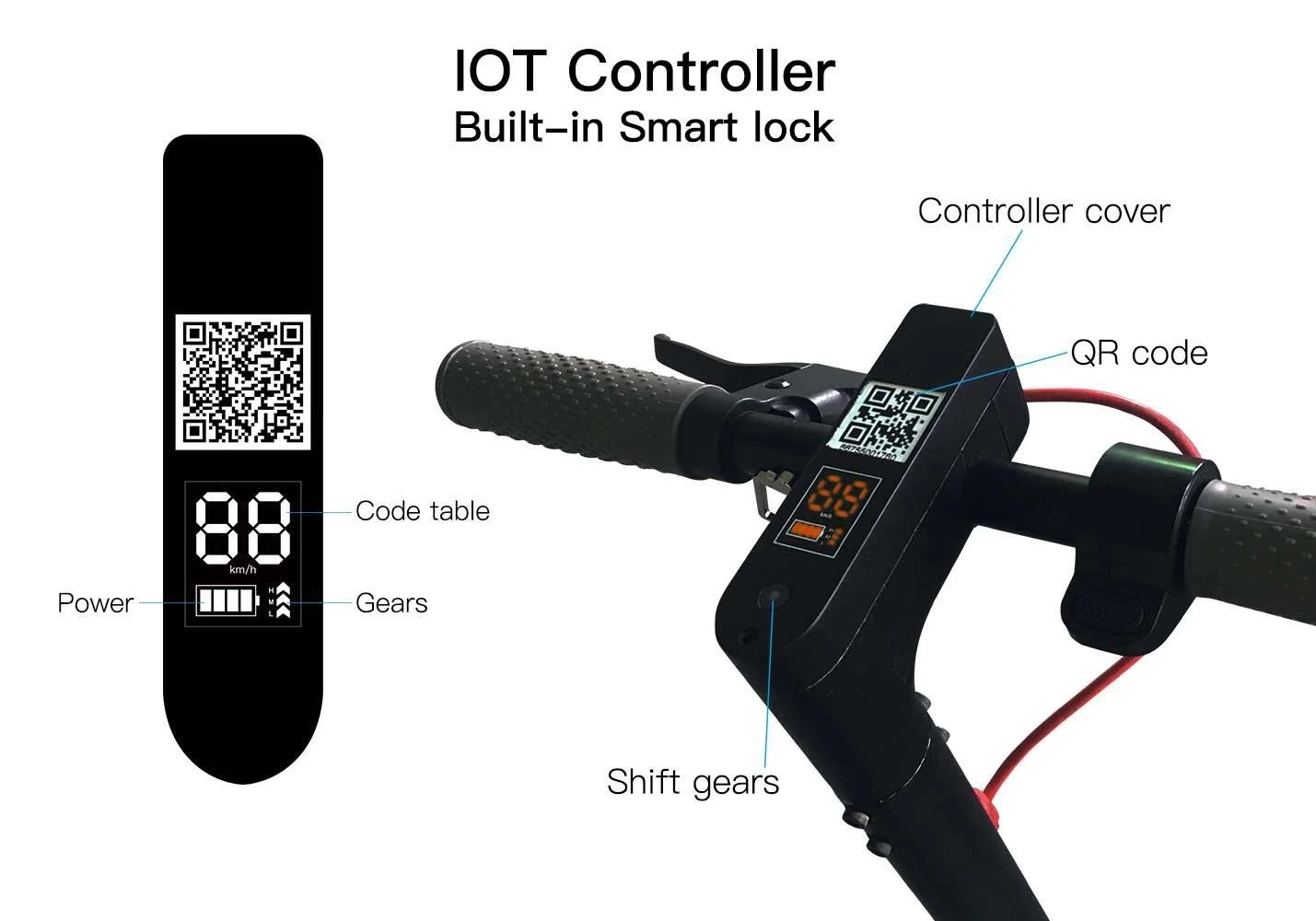 Dockless Iot E Scooter Lock Smart Wireless Gps Gprs App Scan Qr Code Unlock For Sharing System Project