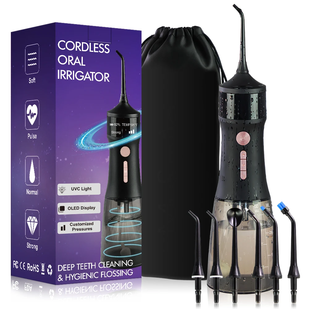 2023 портативный беспроводной стоматологический водоструйный Флоссер типа C ирригатор для полости рта 350 мл