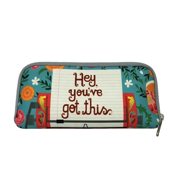 
Multifunction Pencil Case Factory Custom Sublimation Printing Neoprene Zipper Pencil Case 