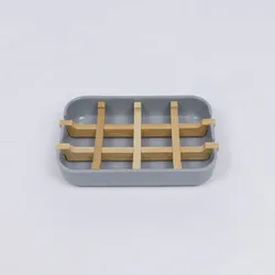 No plastic 100% compostable bamboo fiber soap dishes soap tray bamboo bath ware with retail package