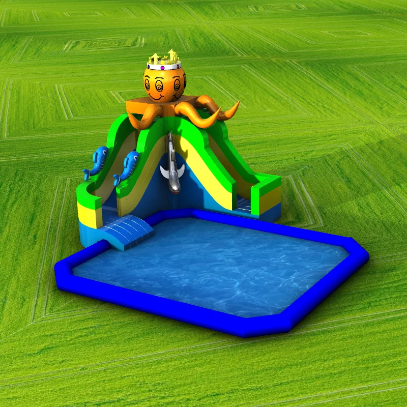 Octopus Inflatable Slides Commercial Inflatable Water Slide Combo Swimming Pool for Water Games
