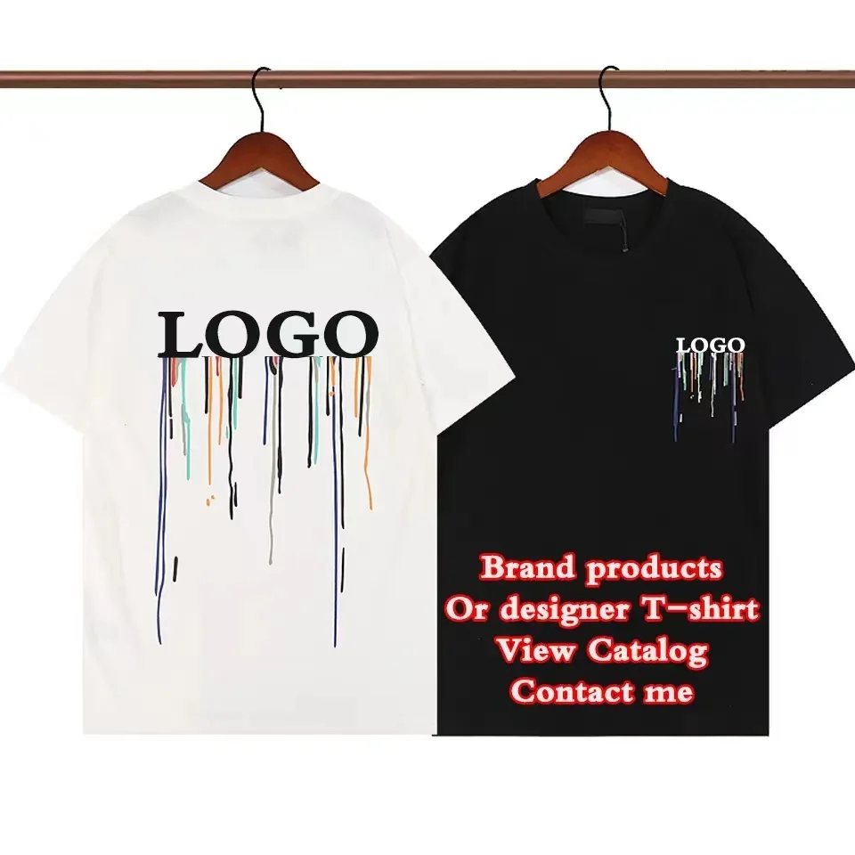 Wholesale Custom Embroidered Logo 240g 100% Cotton White T Shirt Dropped Shoulders Blank Plain Oversized Mens Tshirt
