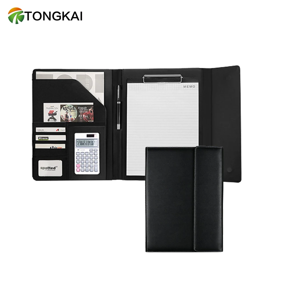 A4 leather compendium business folder custom padfolio portfolio