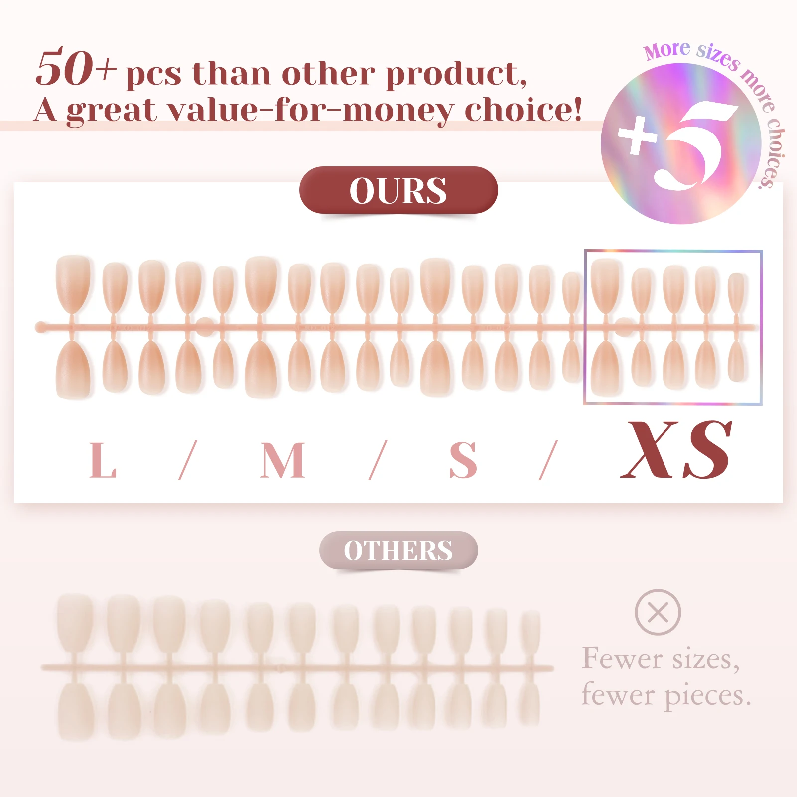 ROSALIND Hot Selling 200pcs Full Cover XS/S/M/L French natural press on nail 8 different type 3 in 1 soft nail tip for nail art