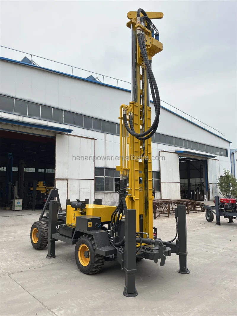PW260  Hot sale trailer mounted water well drilling rig machine on wheels