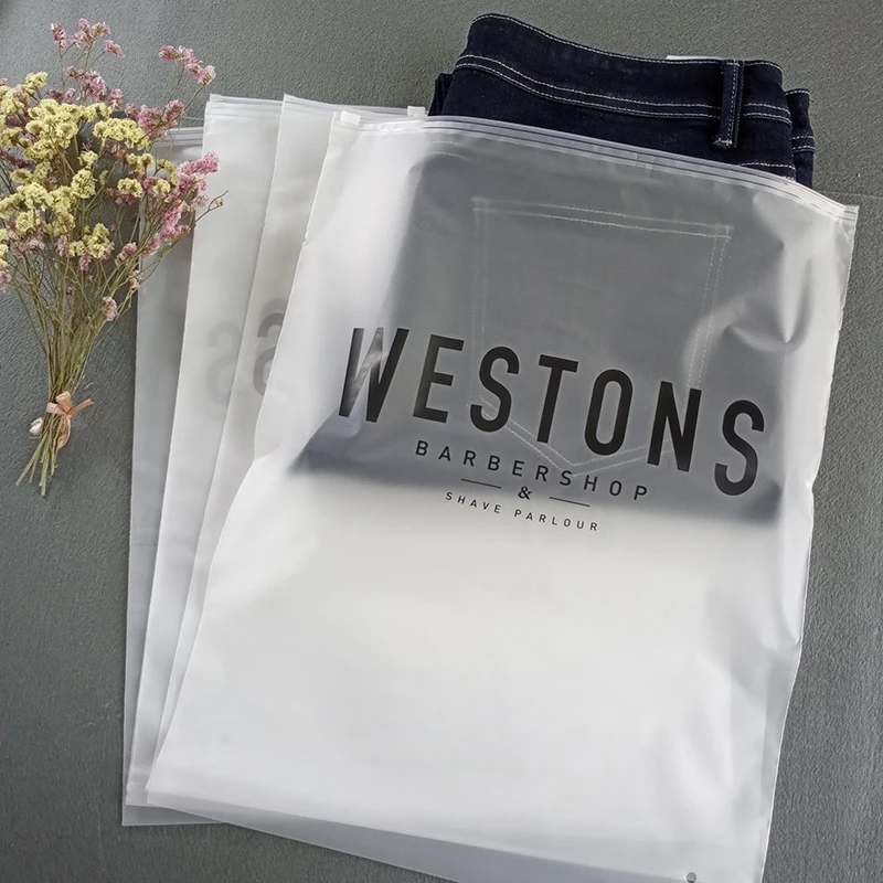 Custom Black Zipper Bags Matte Black Zip Seal Package Bags Recyclable Zipper Bags With Logo Printed