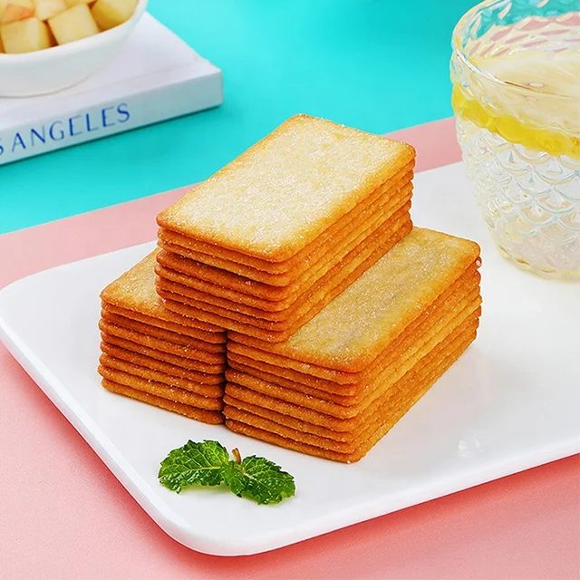 Best Selling Sweet Kracker Rectangle Thin Crispy Kosher Biscuits Soda Cracker For Kids