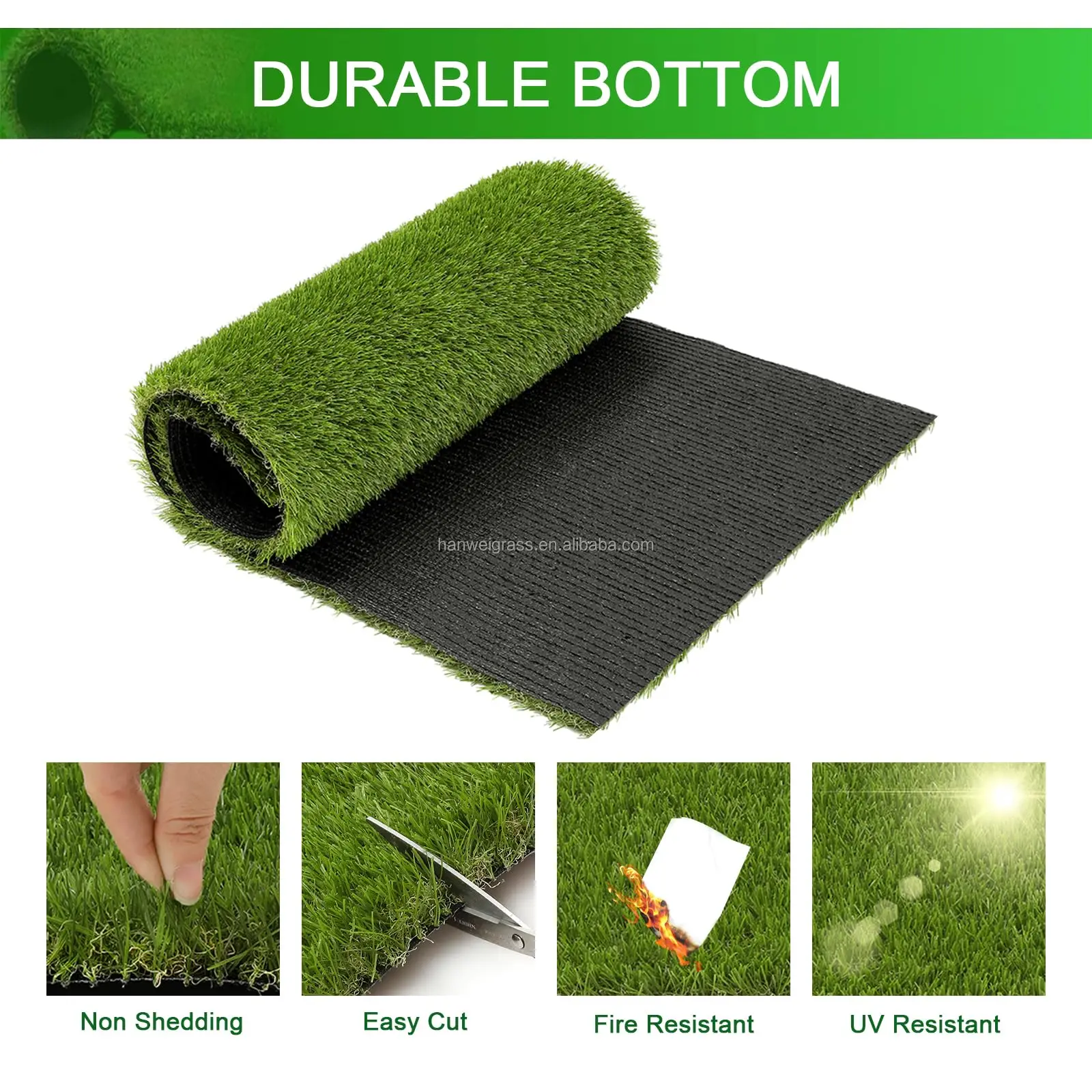 HANWEI All weather landscaping grass turf indoor outdoor putting green artificial grass seed mat synthetic grass