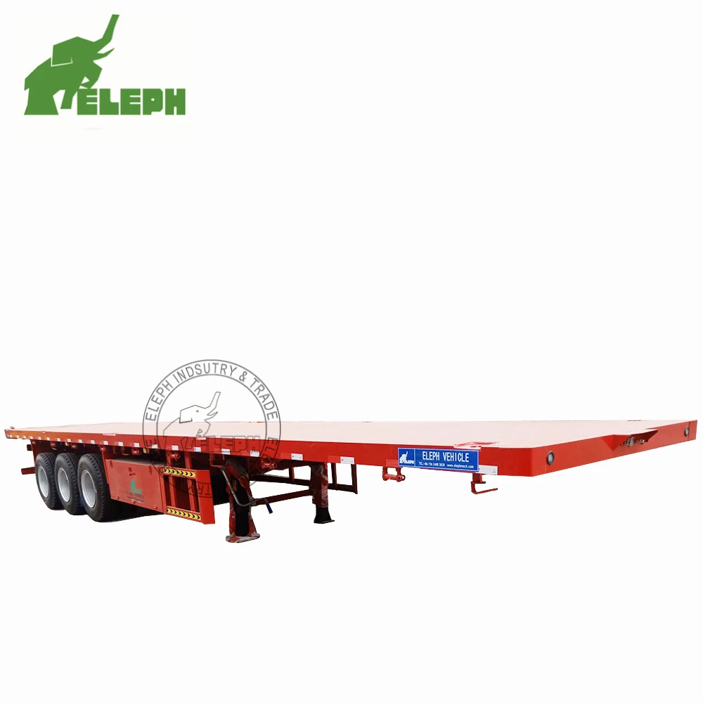Trailer 36 Tonn Transport Trailer 3 Axles 30t Container 20ft 40ft Container Flatbed Trailer for Sale in Nigeria