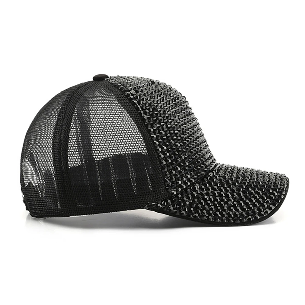 2022 Customize mesh ball trucker type hats in bulk vendor rhinestone logo printing caps trucker hat